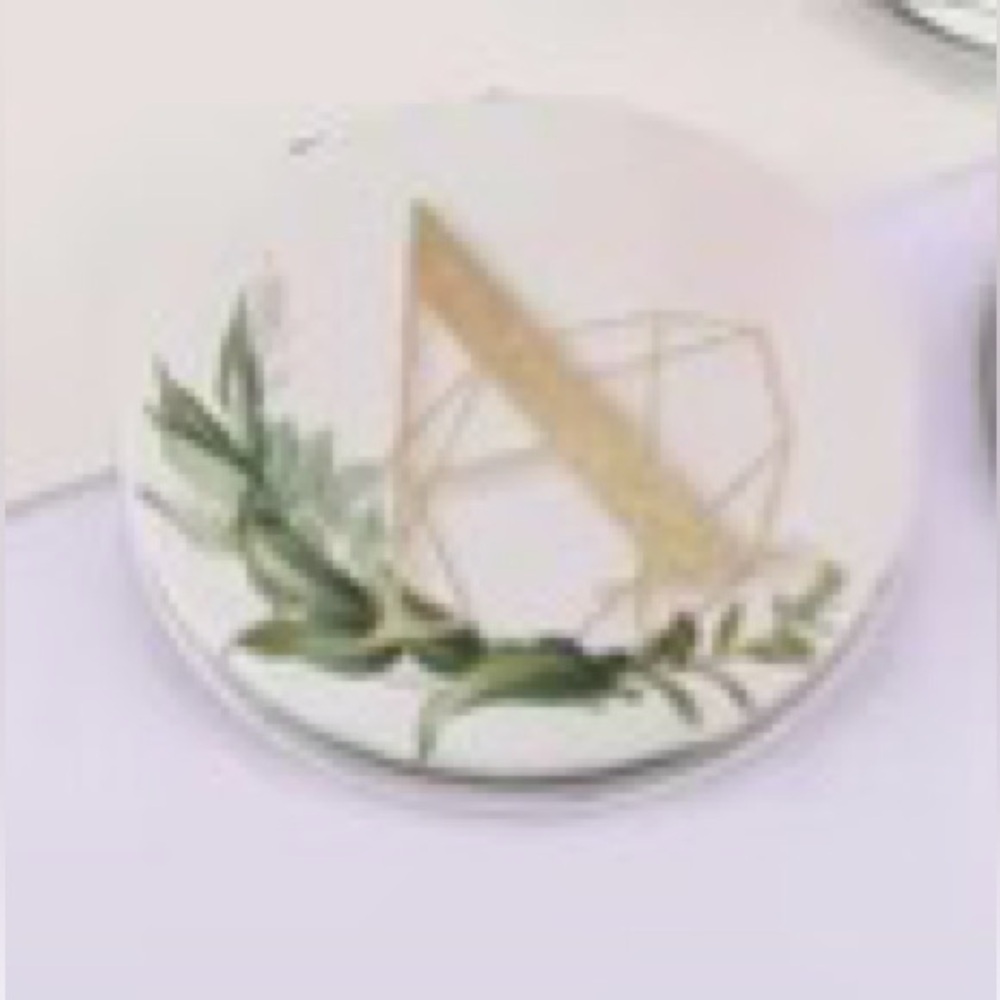 Letter “A” Monogram Floral Compact Mirror NIP